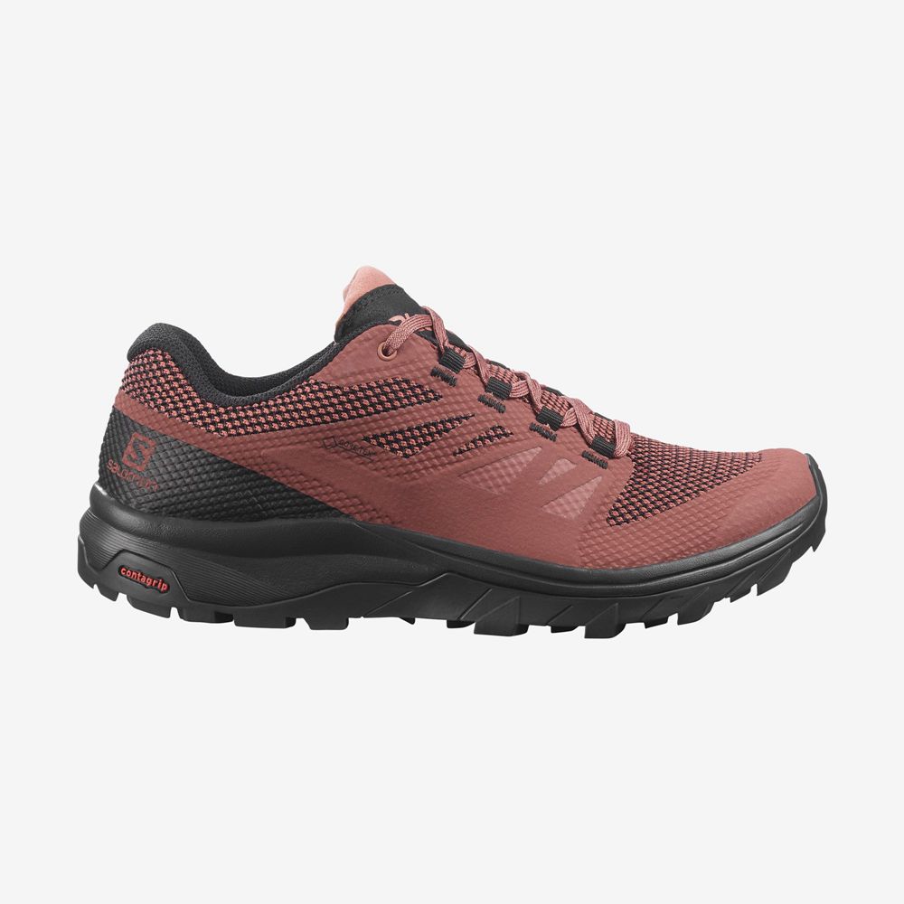 Salomon OUTLINE GORE-TEX Zapatillas Trekking Mujer - Coral - Colombia (08615-XQSR)